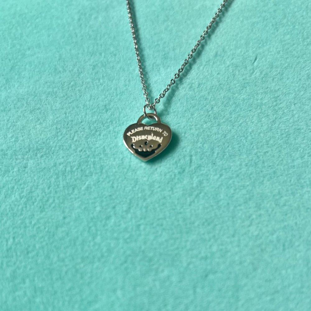 Inspired theme park villain black enamel sterling necklace